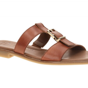 Paul Green Damen Pantoletten 6188-019 cognac Braun Classic Calf Echtleder
