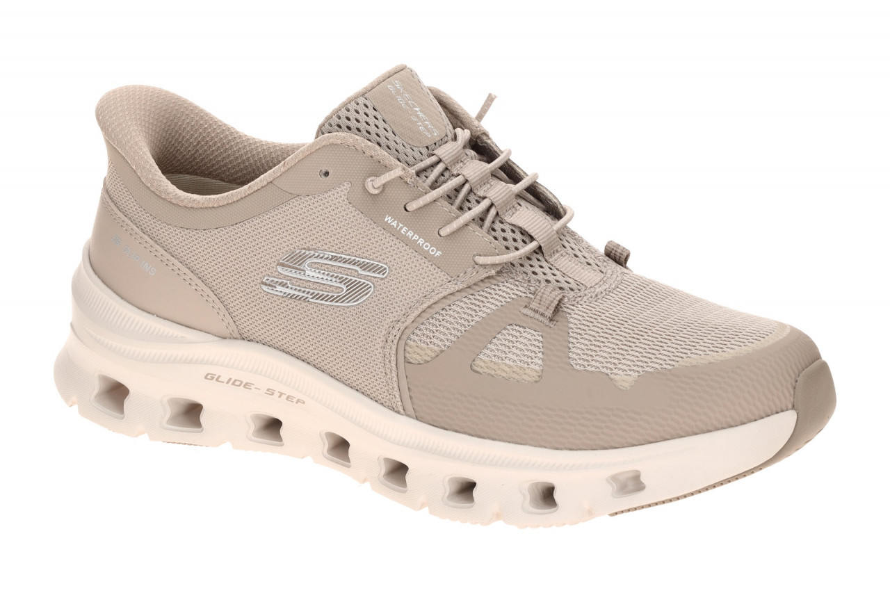 Skechers 150487 TPE Damen Slipper taupe-braun wasserdicht Air Cooled Memory Foam 1 Skechers 150487 TPE Damen Slipper taupe-braun wasserdicht Air Cooled Memory Foam