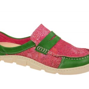 Eject FLIGHT_D 16161/1 green-red Damenschuhe Slipper Clogs Echtleder rot gr?n