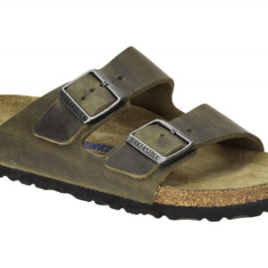 Birkenstock 1019377 ARIZONA BS Damen Pantoletten Gr?n - faded khaki, anatomis...