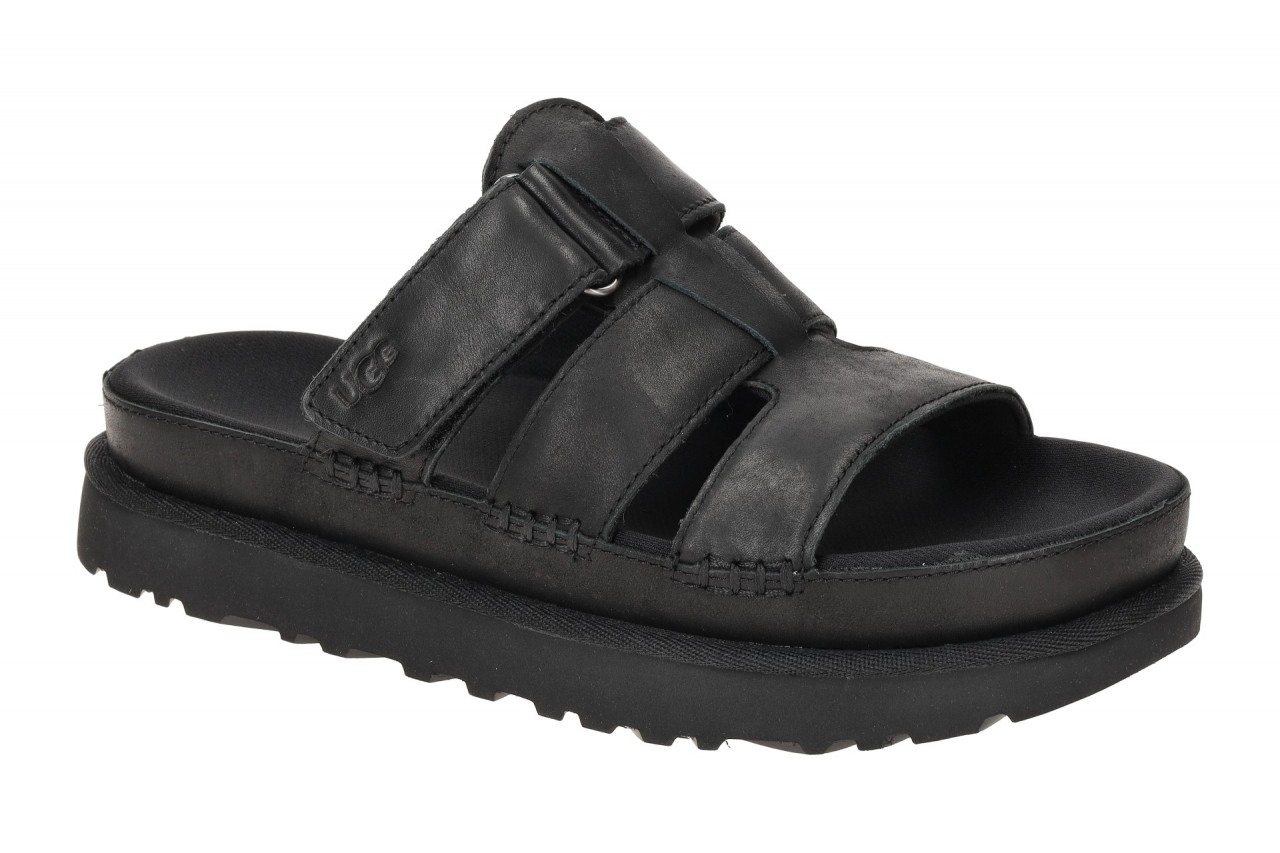 UGG 1154652 BLK Damen Pantoletten schwarz Echtleder flexibel Plateau 3,5cm 1 UGG 1154652 BLK Damen Pantoletten schwarz Echtleder flexibel Plateau 3,5cm