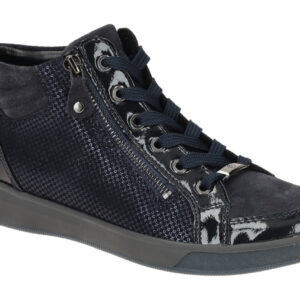 ara 12-24499 42 ROM-ST-HIGH-SOFT Damenschuhe blau, Echtleder, High Soft-Fu?bett
