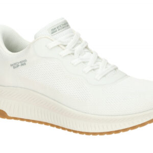 Skechers 117624 WHT Damen Sneaker wei? - BOBS SQUAD 4 HANDS FREE Slip Ins