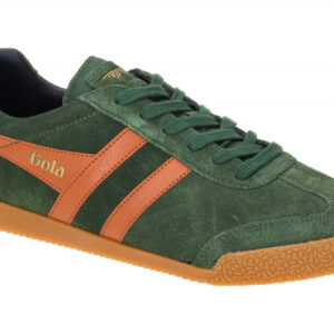 Gola CMA192NU Harrier Herren Sneakers Gr?n/Orange/Navy - Echtleder - Gummisohle
