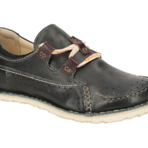 Eject 10078/1.001 SONY3DEAL Damen Schn?r-Halbschuhe Gr?n/Braun Bequem Echtleder