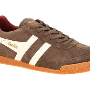 Gola CMA192FI Herren Sneaker Harrier Braun/Wei?/Rot - Echtleder, Gummisohle