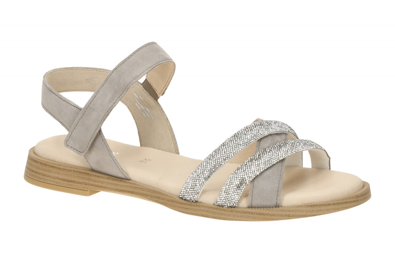 Gabor 85.501 Damen Sandalette Riemchen grau puder Blockabsatz 1 Gabor 85.501 Damen Sandalette Riemchen grau puder Blockabsatz