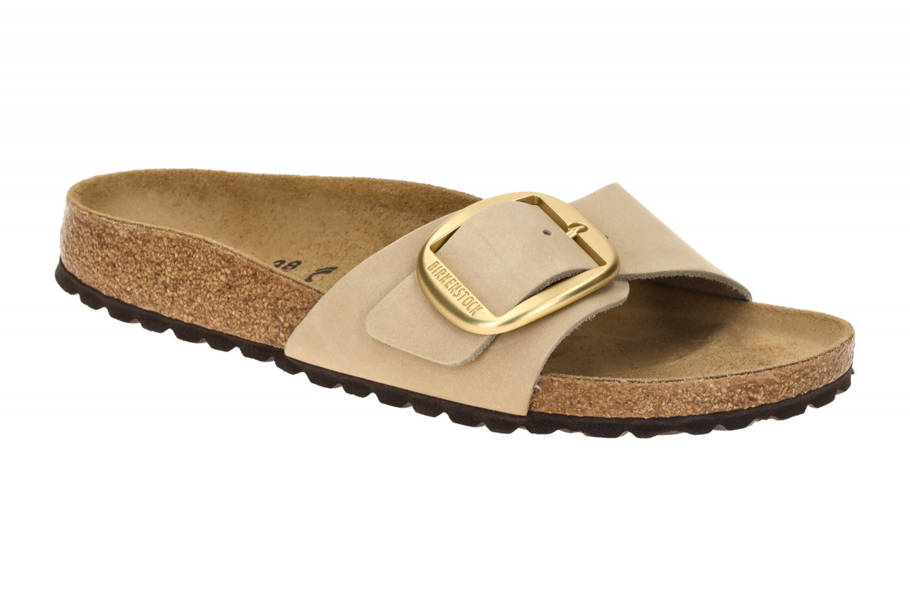Birkenstock 1024009 Madrid Big Buckle Damen Pantoletten Beige Sandcastle Echt... 1 Birkenstock 1024009 Madrid Big Buckle Damen Pantoletten Beige Sandcastle Echt...