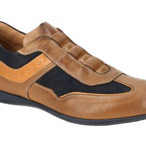 Galizio Torresi Herren Slipper 313110 Braun Marrone/Notte Echtleder Gummisohl...
