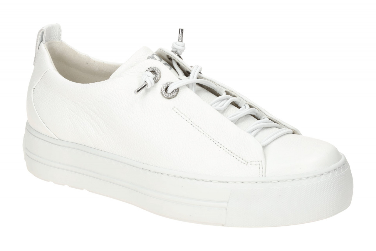 Paul Green Sneaker 5417-04 white/silver, Glitzer Senkel?sen, Echtleder, Plate... 1 Paul Green Sneaker 5417-04 white/silver, Glitzer Senkel?sen, Echtleder, Plate...