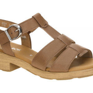 Gabor 82.813 Damen R?mer Sandalette | Braun Camel Echtleder - Extra Weit