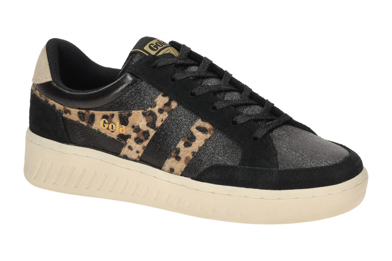 Gola CLB773BZ Damen Sneaker Schwarz Leopard Bone Glitzer Leo Muster 2,5cm Pla... 1 Gola CLB773BZ Damen Sneaker Schwarz Leopard Bone Glitzer Leo Muster 2,5cm Pla...