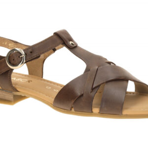 Gabor 82.794 Damen Riemchen Sandalette Braun Sattel Vacchetta Echtleder Gummi...