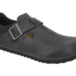Birkenstock 166541 BS London Schwarz Halbschuhe Fettleder Echtleder Fu?bett