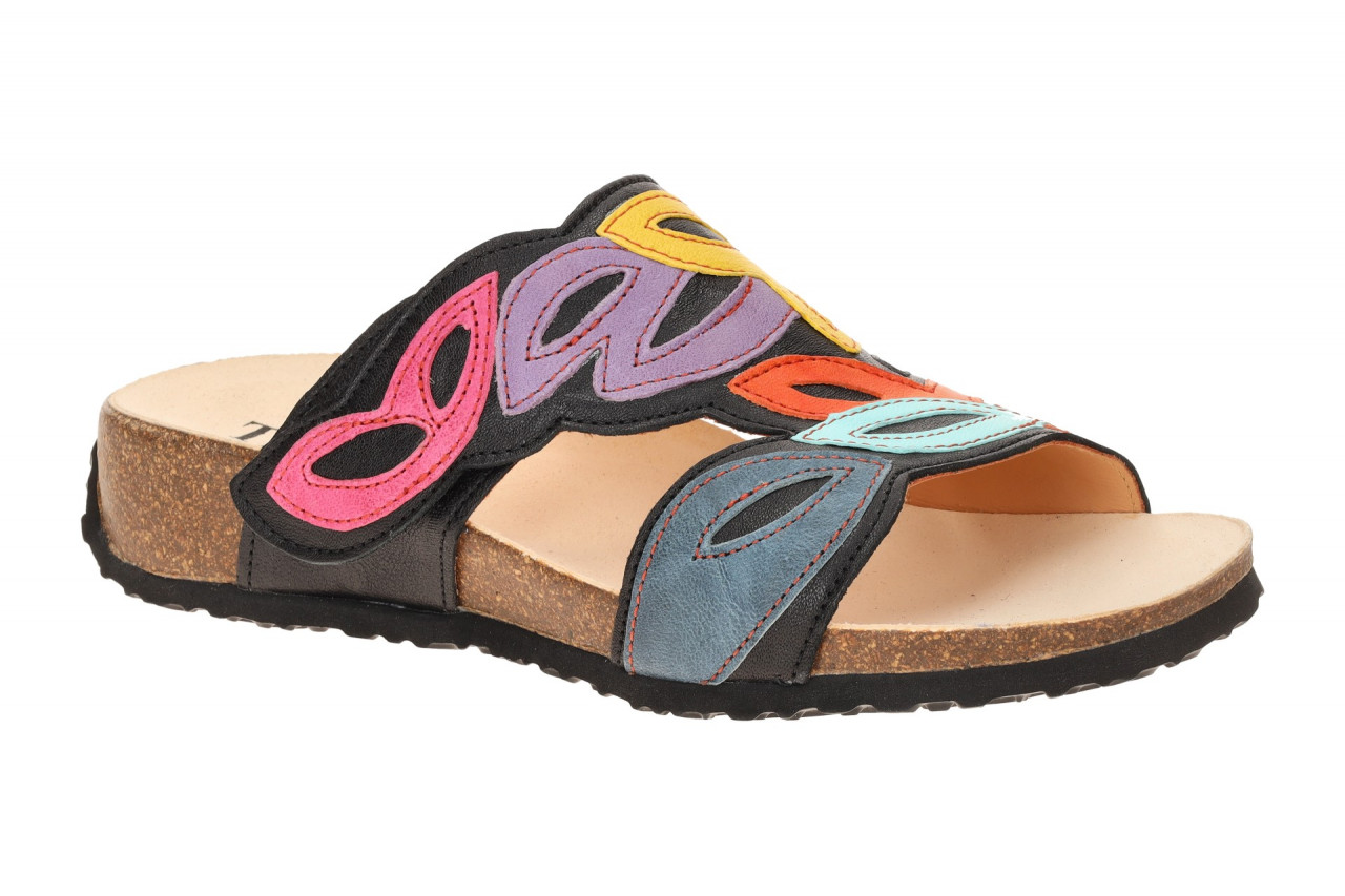 Think 3-001283-0000 MIZZI Damen Pantoletten Schwarz Echtleder Wedge Keilabsatz 1 Think 3-001283-0000 MIZZI Damen Pantoletten Schwarz Echtleder Wedge Keilabsatz