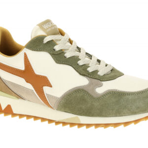 W6YZ 001 2013560_A1 JET Herren Sneaker Gr?n militare/beige/orange