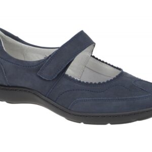 Waldl?ufer 496302 HENNI Ballerina Mary Jane marine Echtleder Flexibel Flach