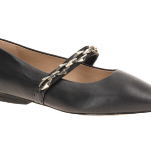Peter Kaiser 9-72121-46 Schwarz Ballerina mit goldener Kette - Echtleder, spi...