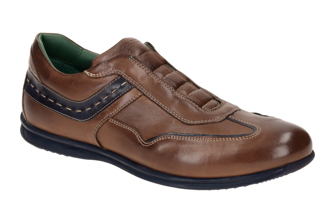 Galizio Torresi Herren Slipper 313098 in Braun/Nougat/Indio Navy - Glattleder... 1 Galizio Torresi Herren Slipper 313098 in Braun/Nougat/Indio Navy - Glattleder...