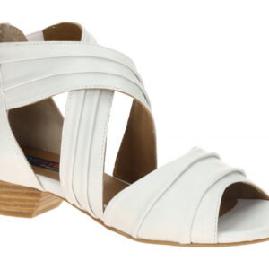Everybody 28301S4114 GL002 Damen Sandale wei? Echtleder Kreuz-Riemchen-Sandal...