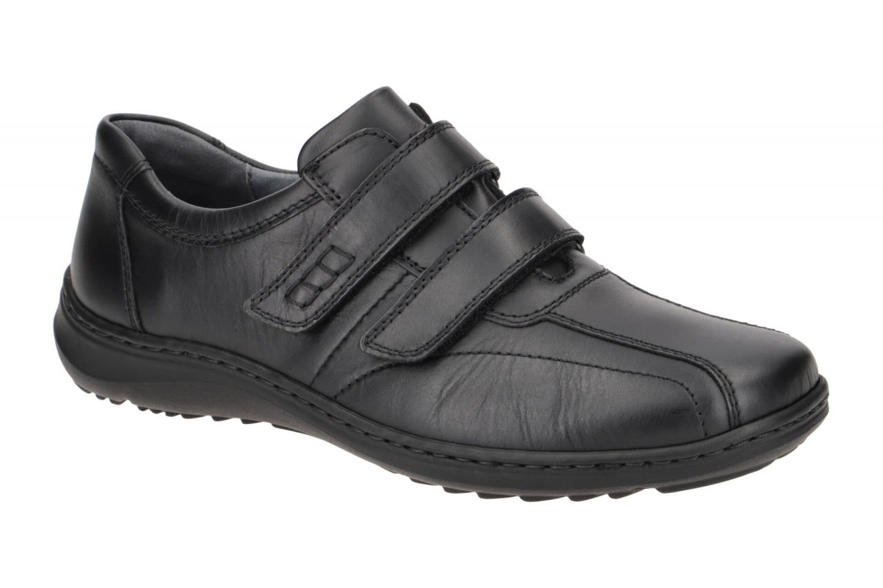 Waldl?ufer 478301 HERWIG Herren Halbschuhe Schwarz Glattleder Klettverschluss 1 Waldl?ufer 478301 HERWIG Herren Halbschuhe Schwarz Glattleder Klettverschluss