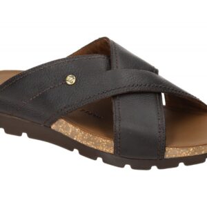 Panama Jack SALMAN C17 Herren Pantolette - Dunkelbraun Echtleder bequem & weich
