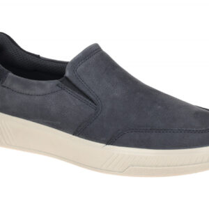 Ecco 55161450595 MOVE - MEN SLIP-ON Herrenschuhe blau marine Nubuck flexibel