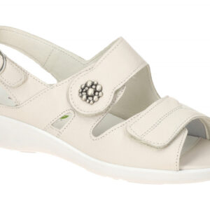 Waldl?ufer Sandal Modell 684K01 Beige Perl - Damen Keilabsatz Flexibel & Leicht