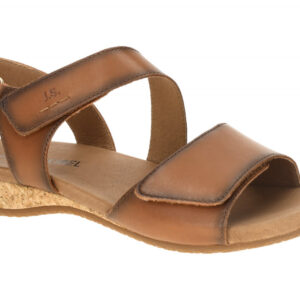 Josef Seibel Damen Sandale FLEUR 01 88201 Braun Camel Keilabsatz Klettverschluss
