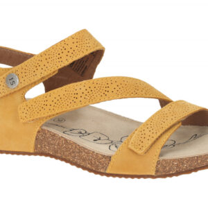 Josef Seibel Damen Sandale 78578 Gelb Amber Echtleder Komfort Fu?bett Klettve...