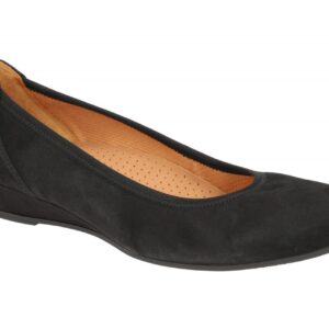 Gabor 02.690.47 KRETA Damen Ballerinas - Schwarz (schwarz), Echtleder, Keilab...