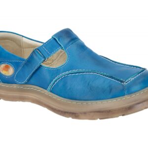 Eject 7573.005 SONY2 Damen Slipper Hellblau Blue Echtleder Gummisohle Klettve...