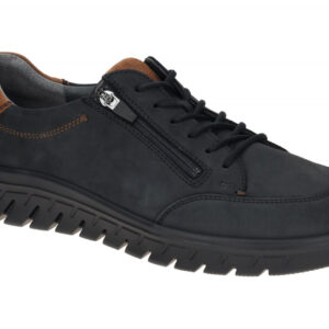 Waldl?ufer 915008 H-BRUNO Herren Schn?r Halbschuhe Blau/Cognac bequem & extra...