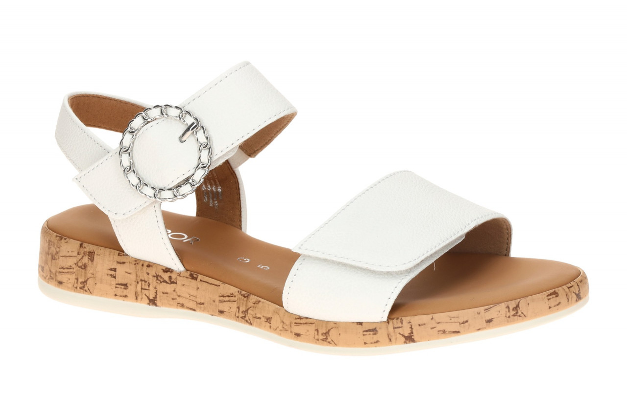 Gabor 82.734.50 Damen Sandalette Wei? Wedge Keilabsatz PU-Laufsohle 1 Gabor 82.734.50 Damen Sandalette Wei? Wedge Keilabsatz PU-Laufsohle