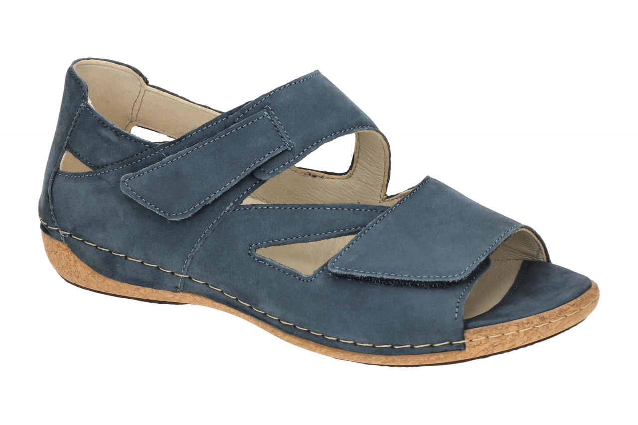 Waldl?ufer 342025 Damen Sandale Jeansblau Extra Weit - Keilabsatz 2cm 1 Waldl?ufer 342025 Damen Sandale Jeansblau Extra Weit - Keilabsatz 2cm