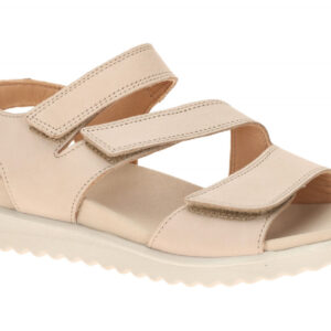 Legero Damen Sandale MOVE Beige Nubuck Echtleder Klettverschluss flexibel