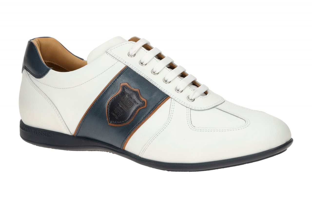 Galizio Torresi Herren Sneaker 319560 in Wei?/Blau/Hellbraun - Echtleder, Gum... 1 Galizio Torresi Herren Sneaker 319560 in Wei?/Blau/Hellbraun - Echtleder, Gum...