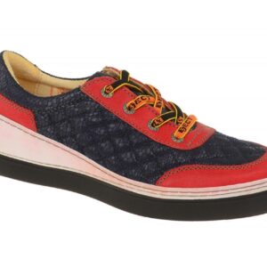 Eject 18072 FEELING Damen Halbschuhe rot navy Echtleder Gummisohle Wechselfu?...