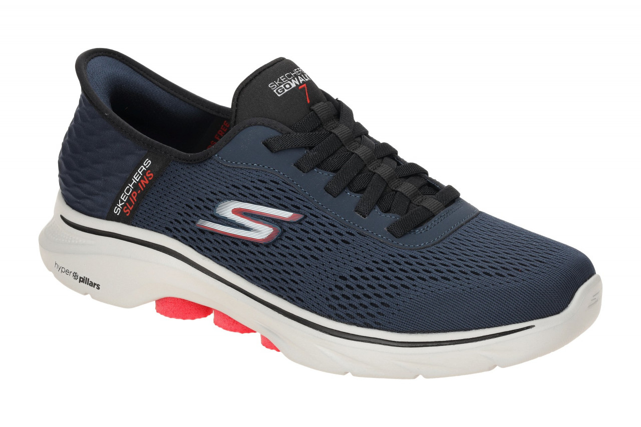 Skechers 216648 NVRD GO WALK 7 - FREE HAND 2 Herrenschuhe Blau Navy/Red Texti... 1 Skechers 216648 NVRD GO WALK 7 - FREE HAND 2 Herrenschuhe Blau Navy/Red Texti...