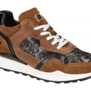 Bullboxer Damen Sneaker 939004E5C_COGN braun cognac Nubuck Leder Textil Plateau