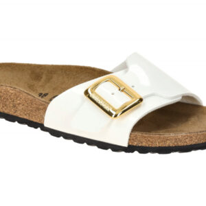 Birkenstock Damen Pantoletten 1029437 CATALINA wei? patent white - mit anatom...