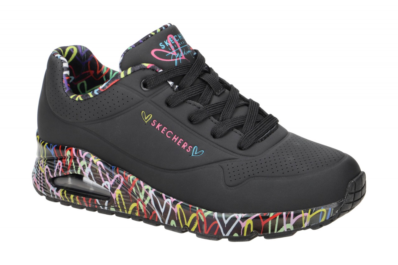 Skechers 155506 BBK Damen Sneaker Schwarz - Sportliche Schn?r-Halbschuhe 1 Skechers 155506 BBK Damen Sneaker Schwarz - Sportliche Schn?r-Halbschuhe