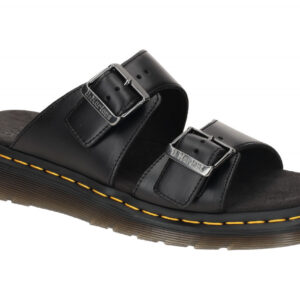 Dr. Martens 31570001 DrM Josef Pantoletten Schwarz Gelb Plateau Gummisohle
