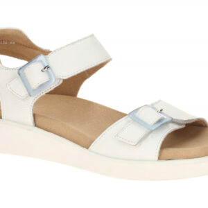 ara Damen Sandale 12-21402 06 MADEIRA-S wei?-beige Echtleder Klett-Fu?bett Ex...