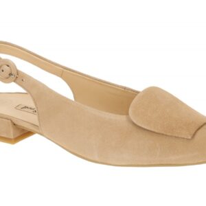 Paul Green PG 6090-02 Beige Dakar Damen Sling Pumps Echtleder Gummisohle Bloc...