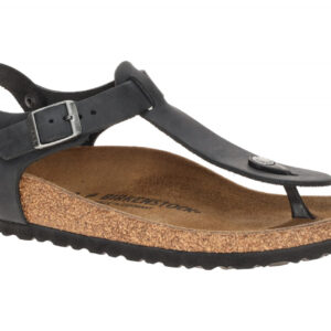 Birkenstock 147113 KAIRO BS Damen Zehentrenner Sandale Schwarz Waxy Leather
