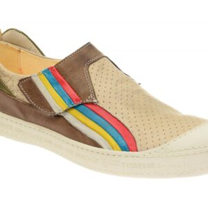 Eject 16903.006 Herren Slipper DASS - Beige Combo Echtleder Gummisohle Klettv...