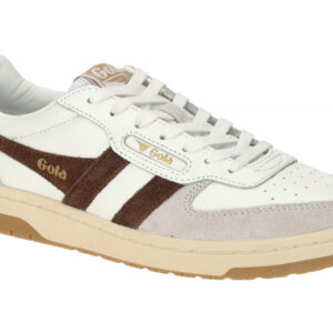 Gola CLB336WT HAWK Damen Sneaker - Wei?/Braun/Gold - Gummisohle - Bequemes Te...