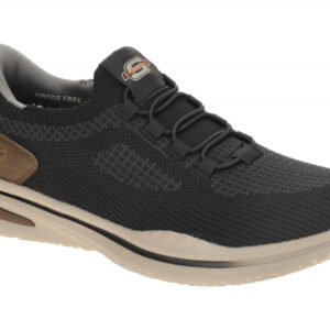 Skechers 211207 BLK NORLAN - ALONSO Herren Slipper Schwarz Memory Foam