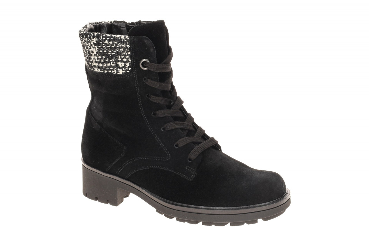 Gabor 71.771.17 Damen Stiefeletten Schwarz/Wei? Velour Leder Fu?bett Textil 1 Gabor 71.771.17 Damen Stiefeletten Schwarz/Wei? Velour Leder Fu?bett Textil